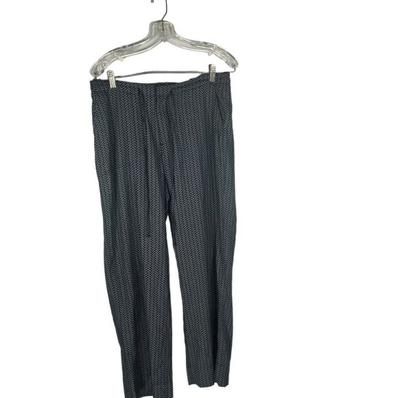 Tommy Hilfiger navy blue and white relaxed wide leg trousers size 6 - Picture 3 of 14